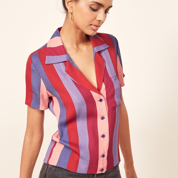 Reformation Tops - Reformation Cuba Print Blouse